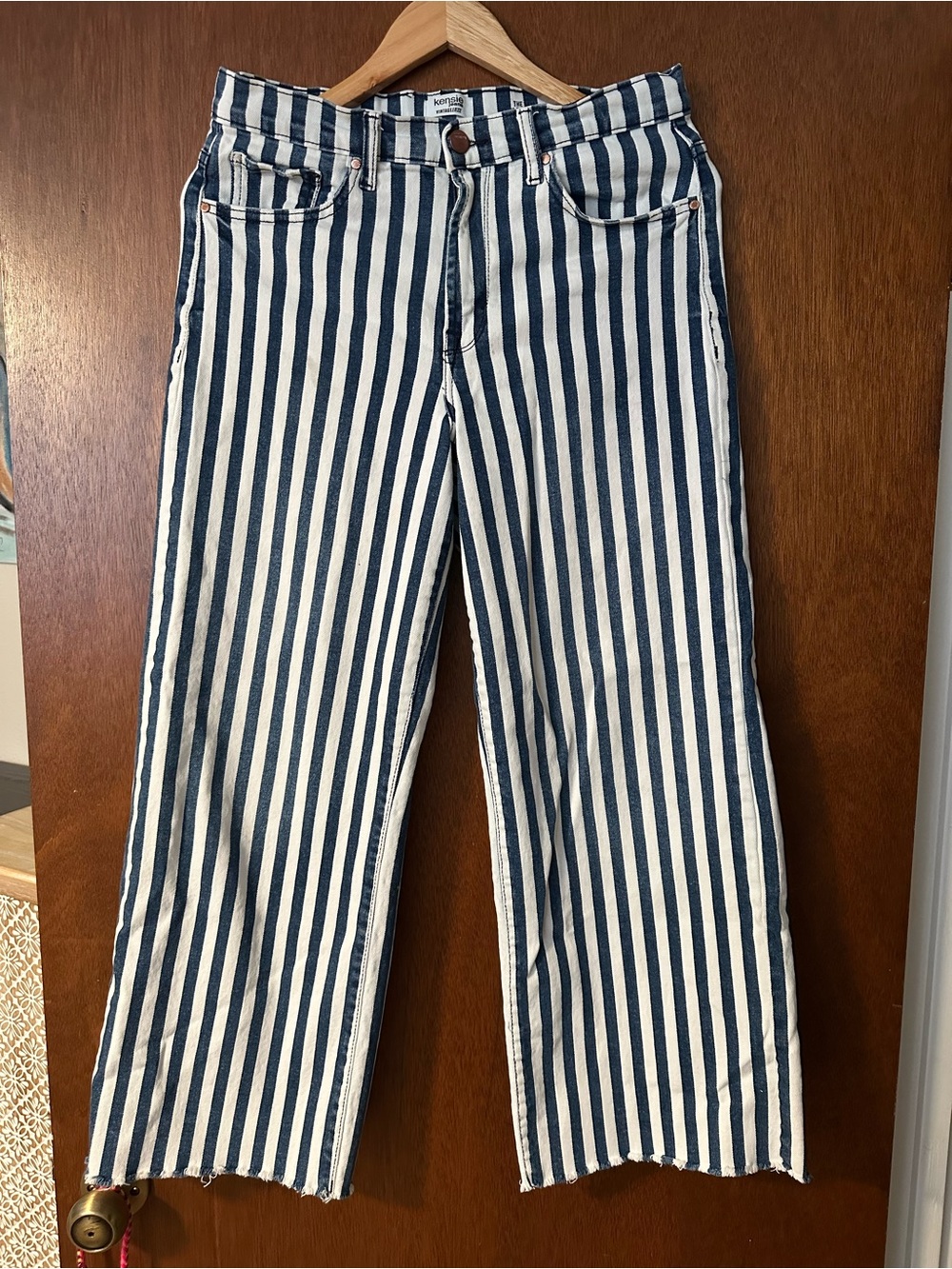 KENZIE Blue Striped Jeans